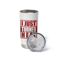 I Just Turned Heel Tumbler Cup Pro Wrestling Retro Distressed - Wonder Print Shop
