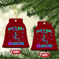 Just A Girl Who Loves Wrestling Ceramic Ornament Funny Wrestle Lover Wrestler - Wonder Print Shop