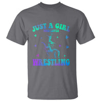 Just A Girl Who Loves Wrestling T Shirt Funny Wrestle Lover Wrestler - Wonder Print Shop