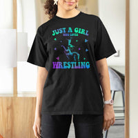 Just A Girl Who Loves Wrestling T Shirt For Women Funny Wrestle Lover Wrestler - Wonder Print Shop