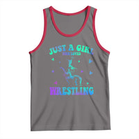 Just A Girl Who Loves Wrestling Tank Top Funny Wrestle Lover Wrestler - Wonder Print Shop