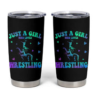 Just A Girl Who Loves Wrestling Tumbler Cup Funny Wrestle Lover Wrestler - Wonder Print Shop