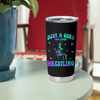 Just A Girl Who Loves Wrestling Tumbler Cup Funny Wrestle Lover Wrestler - Wonder Print Shop