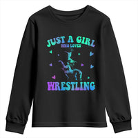 Just A Girl Who Loves Wrestling Youth Sweatshirt Funny Wrestle Lover Wrestler - Wonder Print Shop