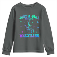 Just A Girl Who Loves Wrestling Youth Sweatshirt Funny Wrestle Lover Wrestler - Wonder Print Shop