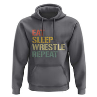 Eat Sleep Wrestle Repeat Hoodie Cool Wrestling - Wonder Print Shop