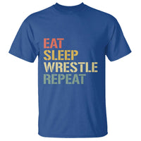 Eat Sleep Wrestle Repeat T Shirt Cool Wrestling - Wonder Print Shop