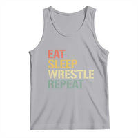 Eat Sleep Wrestle Repeat Tank Top Cool Wrestling - Wonder Print Shop