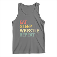 Eat Sleep Wrestle Repeat Tank Top Cool Wrestling - Wonder Print Shop