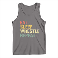 Eat Sleep Wrestle Repeat Tank Top Cool Wrestling - Wonder Print Shop