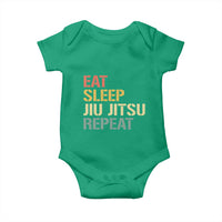 Retro Eat Sleep Jiu Jitsu Repeat Baby Onesie Vintage JiuJitsu BJJ - Wonder Print Shop