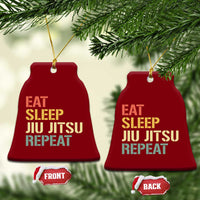 Retro Eat Sleep Jiu Jitsu Repeat Ceramic Ornament Vintage JiuJitsu BJJ - Wonder Print Shop