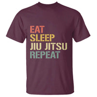 Retro Eat Sleep Jiu Jitsu Repeat T Shirt Vintage JiuJitsu BJJ - Wonder Print Shop