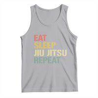 Retro Eat Sleep Jiu Jitsu Repeat Tank Top Vintage JiuJitsu BJJ - Wonder Print Shop