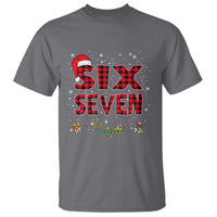 Funny Six Seven Christmas T Shirt 67 Meme Gen Alpha Slang Red Plaid Xmas Pajamas - Wonder Print Shop