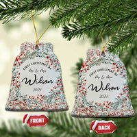 Personalised First Xmas as Mr & Mrs Christmas Ornament Custom Name Wedding Gifts for Newlywed Couple - Wonder Print Shop