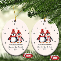 Personalised First Xmas Married Christmas Ornament Custom Name 2024 Keepsake Wedding Gifts for Couple Her or Him - Wonder Print Shop
