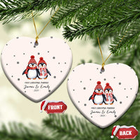 Personalised First Xmas Married Christmas Ornament Custom Name 2024 Keepsake Wedding Gifts for Couple Her or Him - Wonder Print Shop
