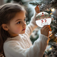 Personalised First Xmas Married Christmas Ornament Custom Name Wedding Gifts for Newlywed Couple Mr & Mrs - Wonder Print Shop