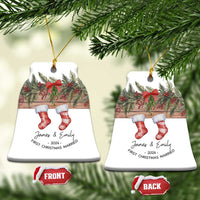 Personalised First Xmas Married Christmas Ornament Custom Name Wedding Gifts for Newlywed Couple Mr & Mrs - Wonder Print Shop