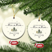 Personalised First Xmas as Mr & Mrs Christmas Ornament Custom Name 2024 Keepsake Wedding Gifts for Couple - Wonder Print Shop