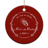 First Xmas as Mr & Mrs Christmas Ornament 2024 Keepsake Wedding Gifts for Couple - Wonder Print Shop