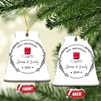 Personalised 40th Wedding Anniversary Christmas Ornament Custom Name Ruby 40 Years of Marriage - Wonder Print Shop