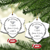 Personalised 60th Wedding Anniversary Christmas Ornament Custom Name Diamond 60 Years of Marriage - Wonder Print Shop