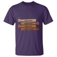Black Pride T Shirt Educated Motivated Elevated Melanated BLM Melanin