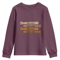 Black Pride Youth Sweatshirt Educated Motivated Elevated Melanated BLM Melanin
