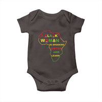 Black Pride Baby Onesie A Black Woman Is Speaking Listen And Learn Africa Map