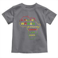 Black Pride Toddler T Shirt A Black Woman Is Speaking Listen And Learn Africa Map