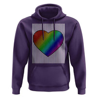 Retro Valentines Rainbow Heart Hoodie LGBT Pride LGBTQ Support