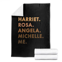 Harriet Rosa Angela Michelle Me Throw Blanket Black History Month Feminist Women Leaders - Wonder Print Shop