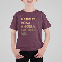 Harriet Rosa Angela Michelle Me T Shirt For Kid Black History Month Feminist Women Leaders - Wonder Print Shop