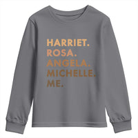Harriet Rosa Angela Michelle Me Youth Sweatshirt Black History Month Feminist Women Leaders - Wonder Print Shop