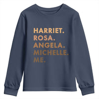 Harriet Rosa Angela Michelle Me Youth Sweatshirt Black History Month Feminist Women Leaders - Wonder Print Shop