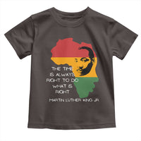 Martin Luther King Jr. Toddler T Shirt The Time Is Always Right To Do What Is Right MLK African Map