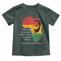 Martin Luther King Jr. Toddler T Shirt The Time Is Always Right To Do What Is Right MLK African Map