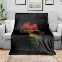 Black History Month Throw Blanket Pan African Africa Map Black Pride - Wonder Print Shop