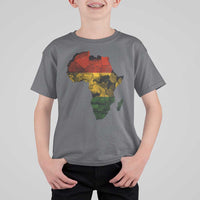 Black History Month T Shirt For Kid Pan African Africa Map Black Pride - Wonder Print Shop