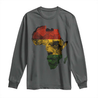 Black History Month Long Sleeve Shirt Pan African Africa Map Black Pride - Wonder Print Shop