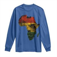 Black History Month Long Sleeve Shirt Pan African Africa Map Black Pride - Wonder Print Shop