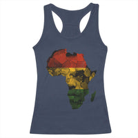 Black History Month Racerback Tank Top Pan African Africa Map Black Pride - Wonder Print Shop