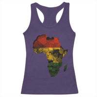 Black History Month Racerback Tank Top Pan African Africa Map Black Pride - Wonder Print Shop