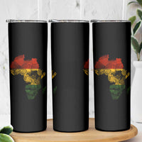 Black History Month Skinny Tumbler Pan African Africa Map Black Pride - Wonder Print Shop