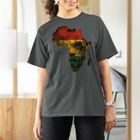 Black History Month T Shirt For Women Pan African Africa Map Black Pride - Wonder Print Shop