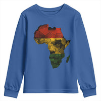 Black History Month Youth Sweatshirt Pan African Africa Map Black Pride - Wonder Print Shop