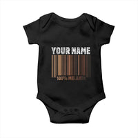 Personalized Gifts Black Pride Baby Onesie Custom Name Melanin BLM African History Gift
