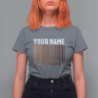 Personalized Gifts Black Pride T Shirt For Women Custom Name Melanin BLM African History Gift